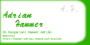 adrian hammer business card